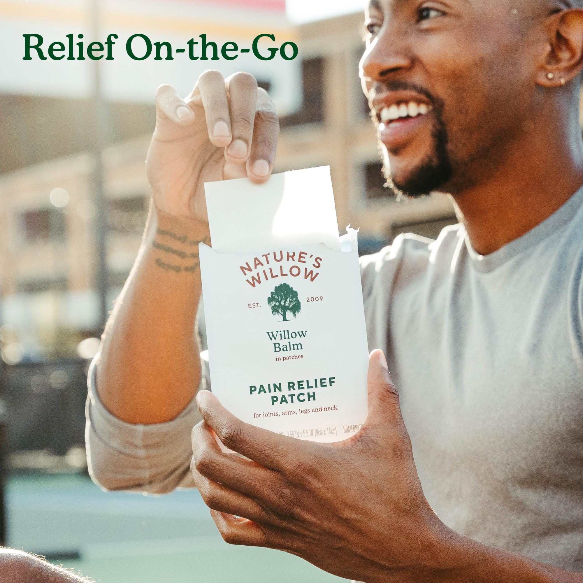 Nature's Willow Natural Pain Relief Patches for Muscles & Joints | Fast-Acting with White Willow Bark | Free from Artificial Fragrances & Dyes | 6 Patches per Pack (3-Pack) - TrustMedUSA