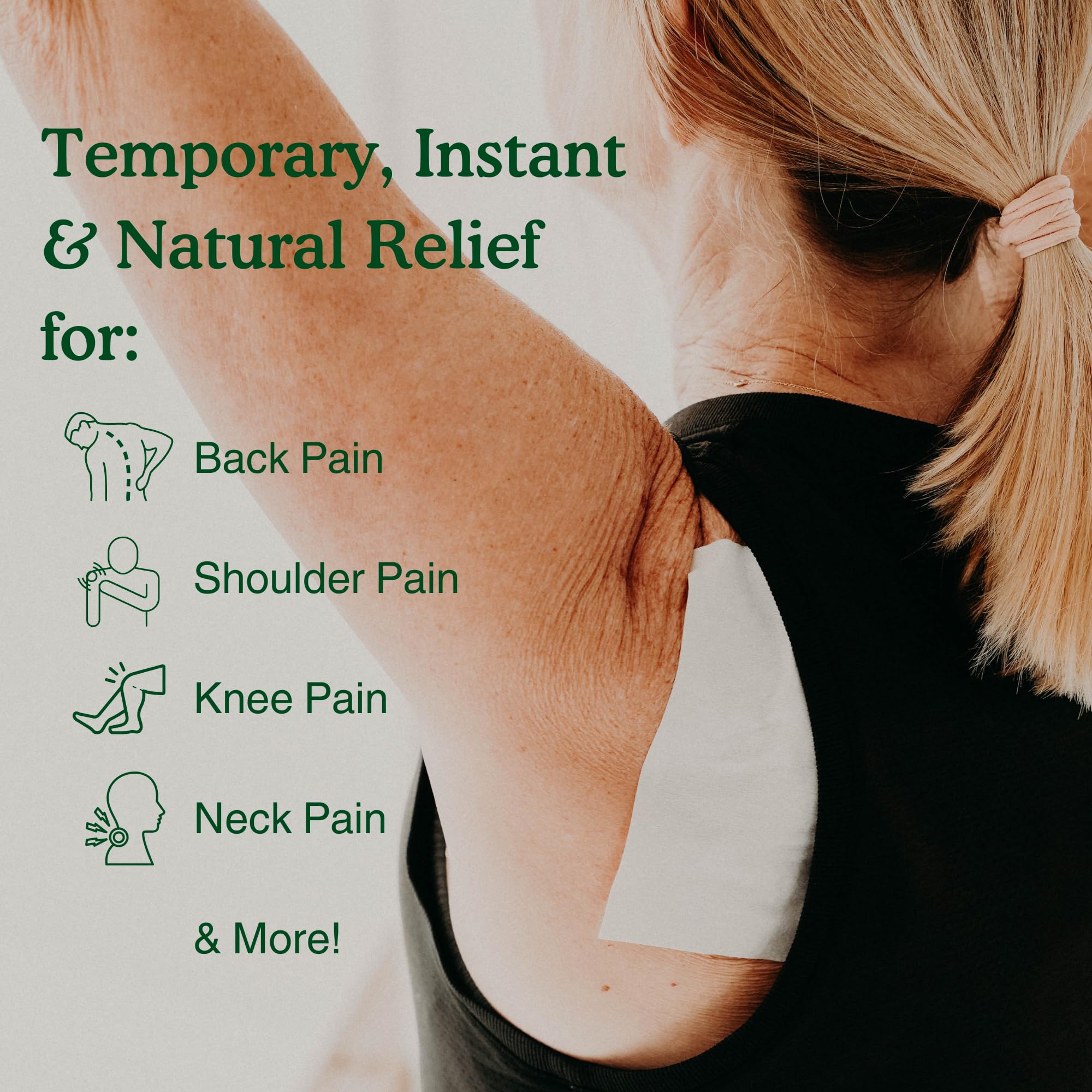 Nature's Willow Natural Pain Relief Patches for Muscles & Joints | Fast-Acting with White Willow Bark | Free from Artificial Fragrances & Dyes | 6 Patches per Pack (3-Pack) - TrustMedUSA