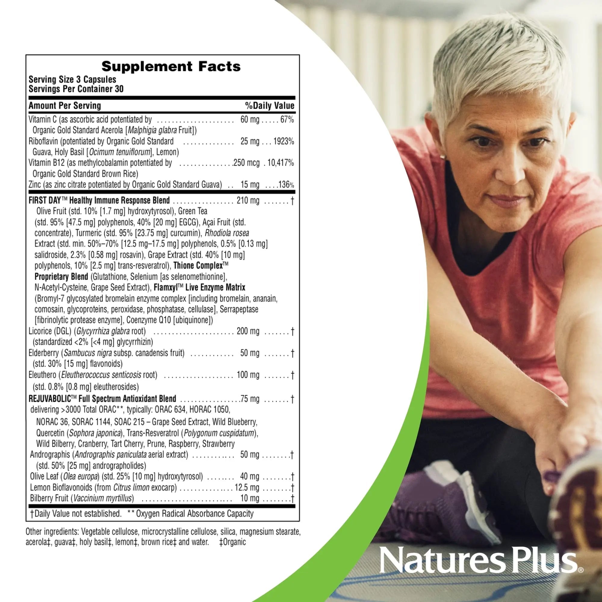 NaturesPlus AgeLoss Lung Support - 90 Capsules - Vegetarian, Gluten Free - 30 Servings - TrustMedUSA