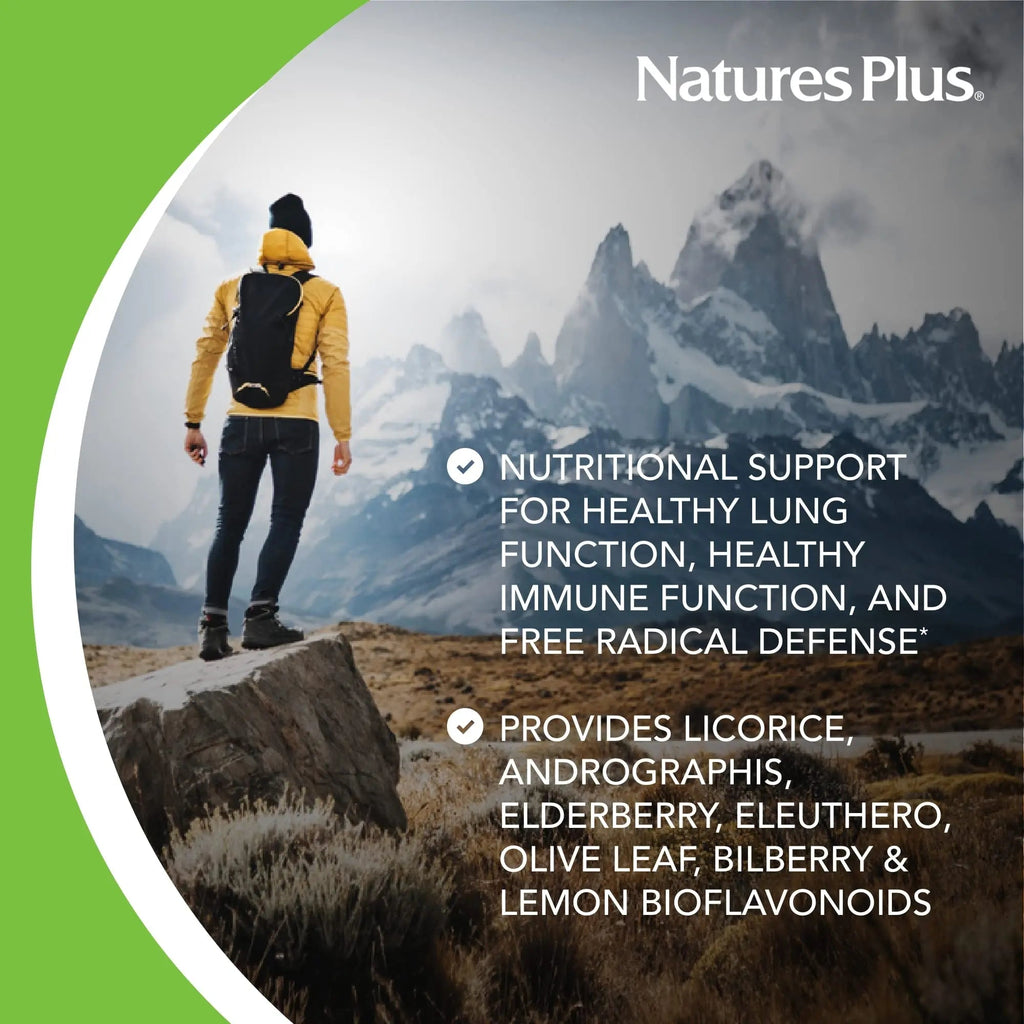 NaturesPlus AgeLoss Lung Support - 90 Capsules - Vegetarian, Gluten Free - 30 Servings - TrustMedUSA