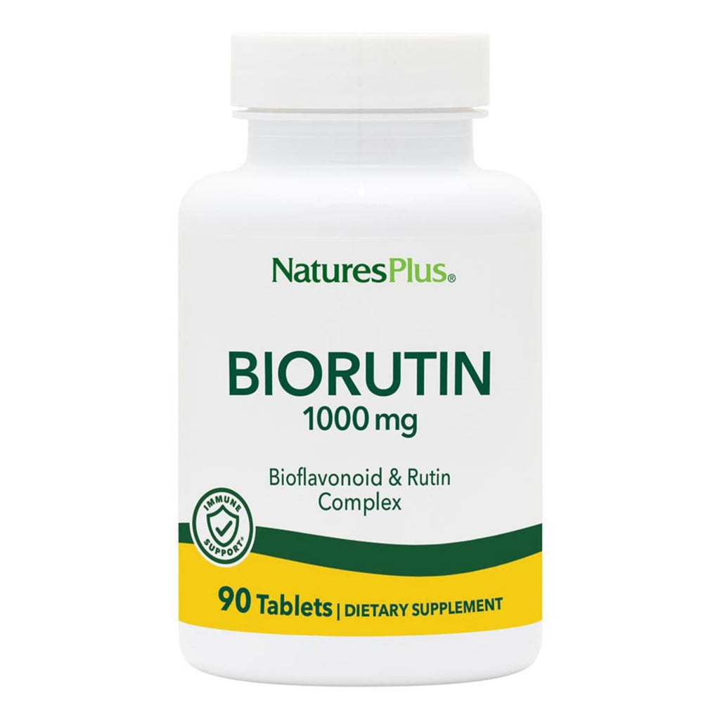 NaturesPlus Biorutin 1000 mg - 90 Tablets - Bioflavonoid & Rutin Complex - Supports Vascular Function & Circulation - Vegetarian, Gluten Free - 90 Servings - TrustMedUSA