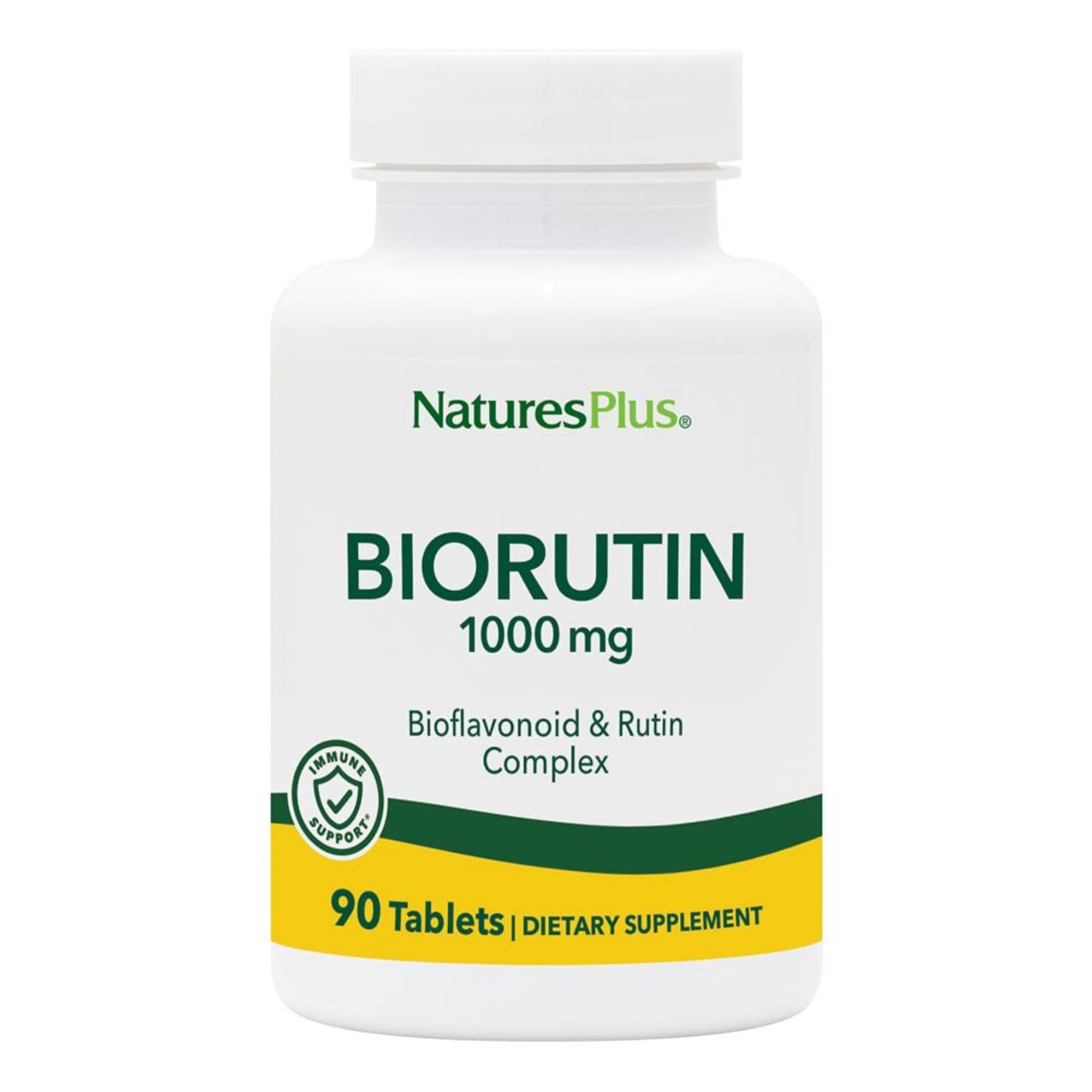 NaturesPlus Biorutin 1000 mg - 90 Tablets - Bioflavonoid & Rutin Complex - Supports Vascular Function & Circulation - Vegetarian, Gluten Free - 90 Servings - TrustMedUSA