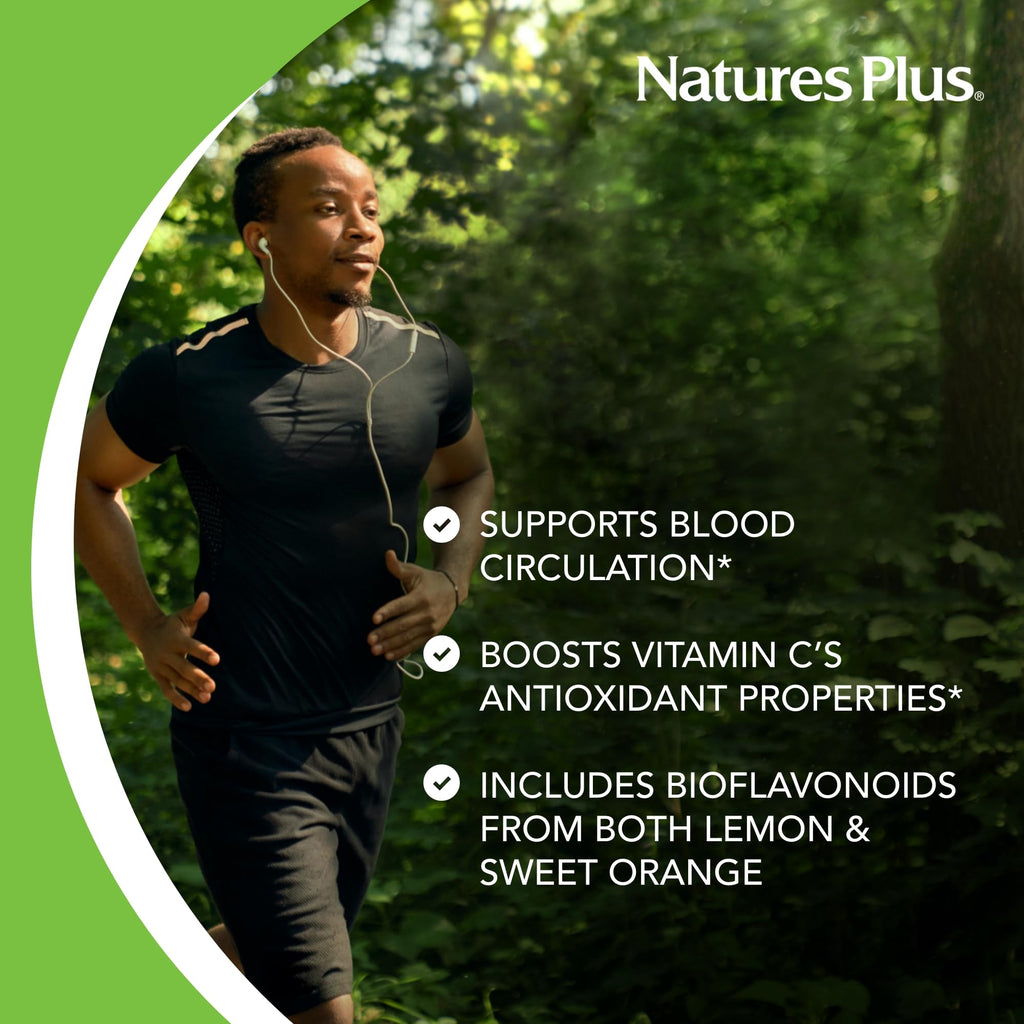 NaturesPlus Biorutin 1000 mg - 90 Tablets - Bioflavonoid & Rutin Complex - Supports Vascular Function & Circulation - Vegetarian, Gluten Free - 90 Servings - TrustMedUSA