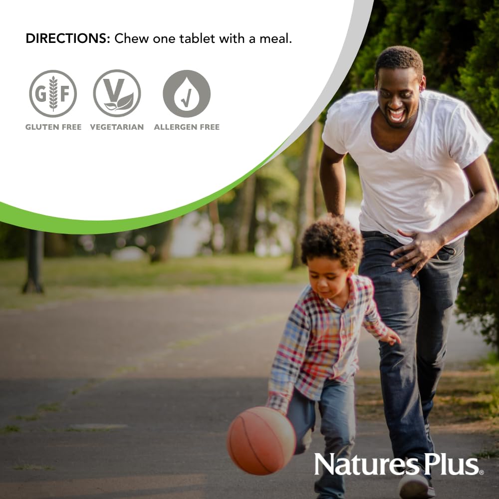NaturesPlus Papaya Enzyme - 180 Chewable Tablets - Digestive Aid Supplement with Amylase & Protease - Helps Reduce Gas, Bloating, Stomach Upset & Discomfort - Vegan, Gluten Free - 180 Servings - TrustMedUSA