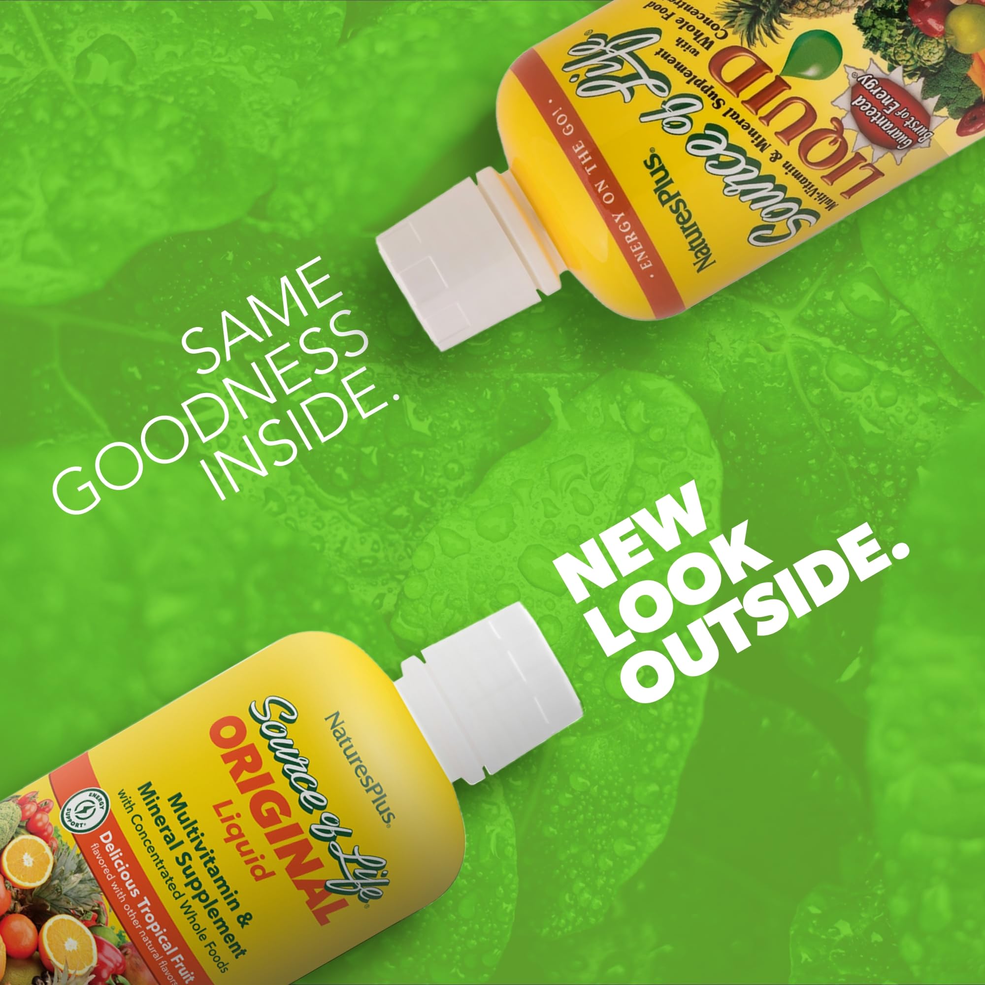 NaturesPlus Source of Life Liquid - 30 fl oz - Tropical Fruit Flavor - Wholefood Supplement, Energy Booster, Antioxidant - Vegetarian, Gluten-Free - 30 Servings - TrustMedUSA