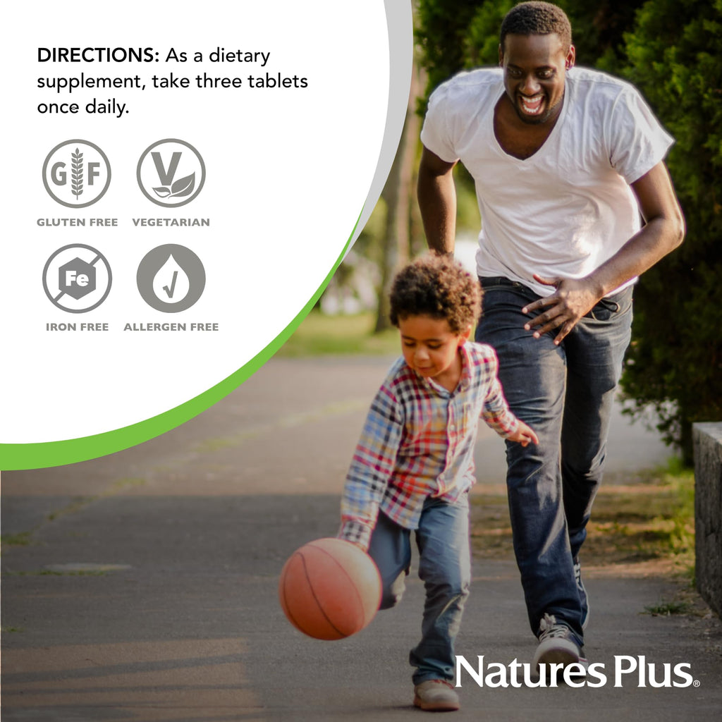 NaturesPlus Source of Life No Iron - 90 Tablets - Multivitamin & Mineral Supplement with Vitamin D3 - Supports Natural Energy & Well-Being - Gluten Free, Vegetarian - 30 Servings - TrustMedUSA