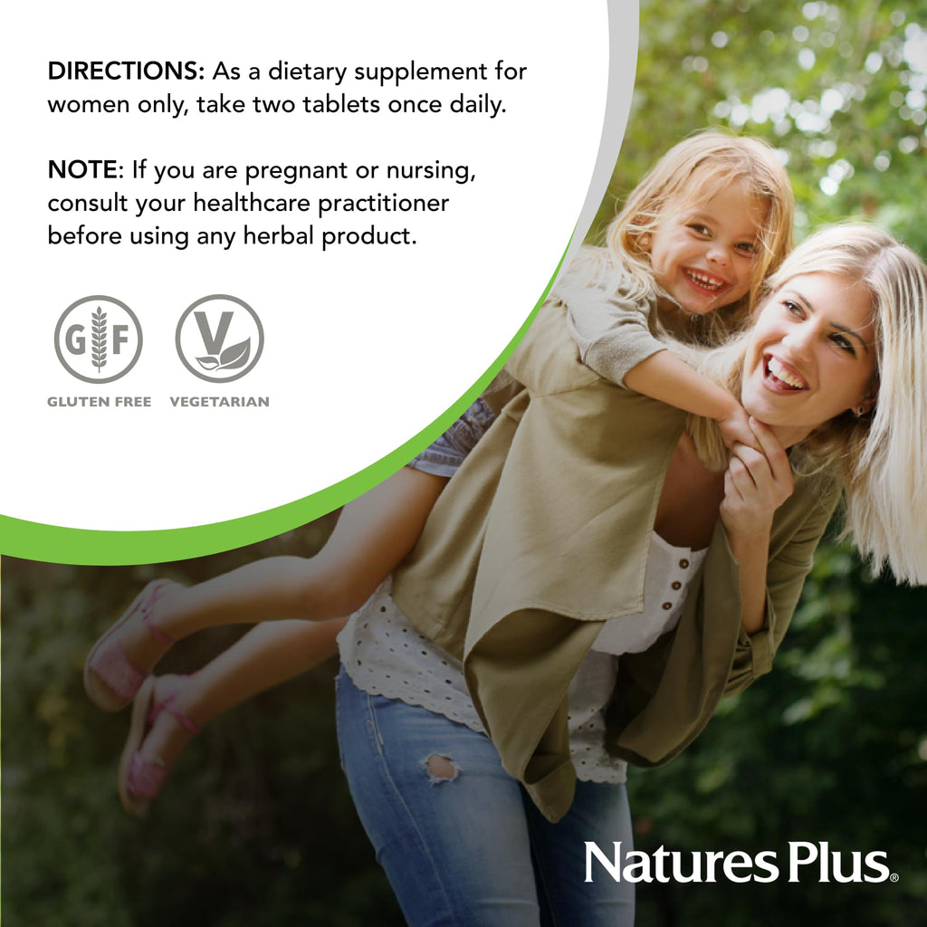 NaturesPlus Source of Life Women - 60 Tablets - Multivitamin & Mineral Supplement - with Iron, Calcium, Folate & Lutein - Gluten Free, Vegetarian - 30 Servings - TrustMedUSA