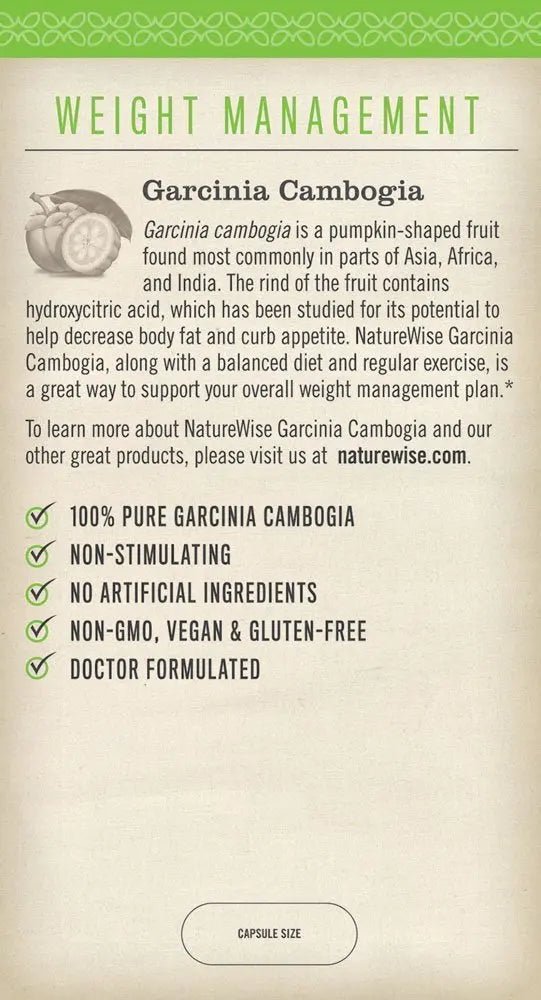 Naturewise Garcinia Cambogia (2 Month Supply) Pure Garcinia Cambogia - TrustMedUSA