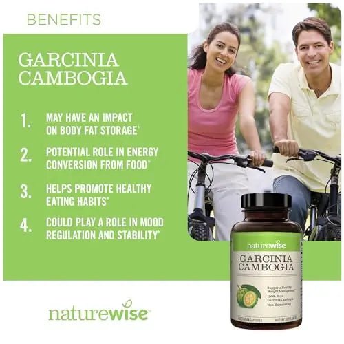 Naturewise Garcinia Cambogia with Pure Garcinia Cambogia Extract, 60% HCA Concentrati - TrustMedUSA