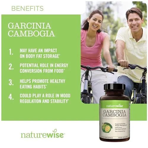 Naturewise Garcinia Cambogia with Pure Garcinia Cambogia Extract, 60% HCA Concentrati - TrustMedUSA