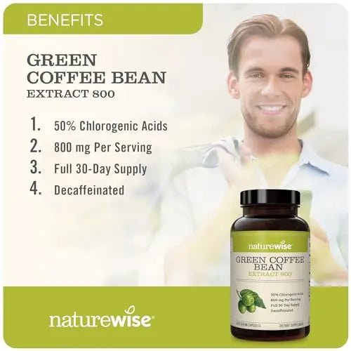 NatureWise Green Coffee Bean Extract - Pure Green Coffee Bean Capsules 800mg - TrustMedUSA