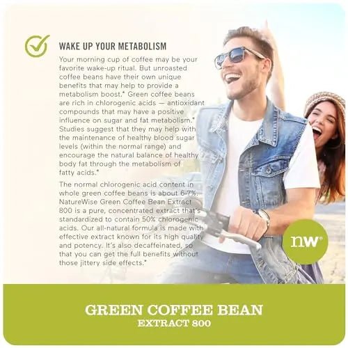 NatureWise Green Coffee Bean Extract - Pure Green Coffee Bean Capsules 800mg - TrustMedUSA