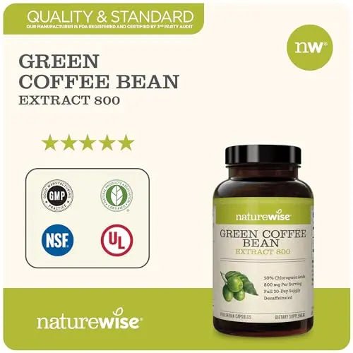 NatureWise Green Coffee Bean Extract - Pure Green Coffee Bean Capsules 800mg - TrustMedUSA