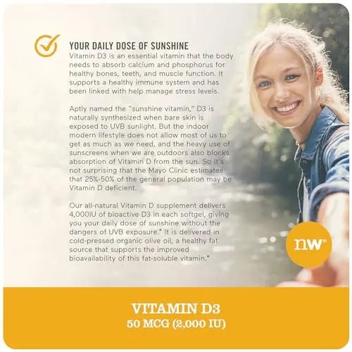 NatureWise Vitamin D3 2000iu (50 mcg) Healthy Muscle Function, and Immune Support - TrustMedUSA