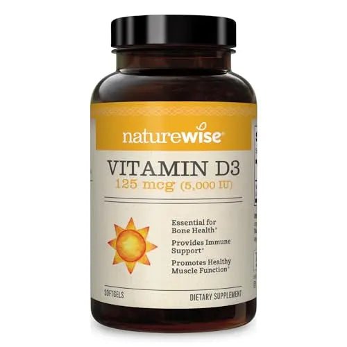 NatureWise Vitamin D3 5000iu (125 mcg) Healthy Muscle Function, and Immune Support - TrustMedUSA
