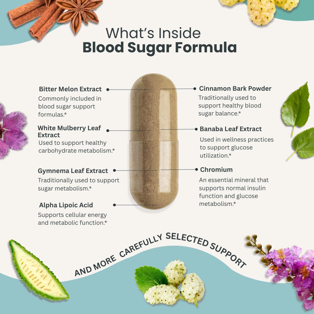 Naturonel Blood Sugar Formula – Metabolic Support with Cinnamon, Banaba, Bitter Melon, Guggul, Licorice, Gymnema, Juniper, Alpha Lipoic Acid & Chromium | Made in USA, GMP Certified - TrustMedUSA