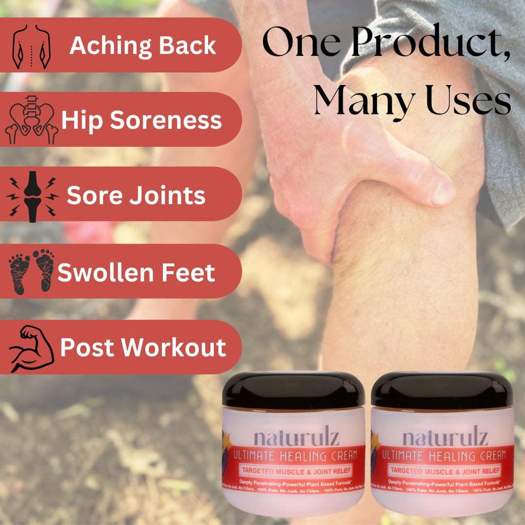 Naturulz Ultimate Healing Cream 4oz Bundle & Save – Plant-Based Topical for Daily Relief of Soreness, Stiffness & Discomfort in Back, Shoulder, Knee, Neck & Foot, Lightweight, Clean Ingredients - TrustMedUSA