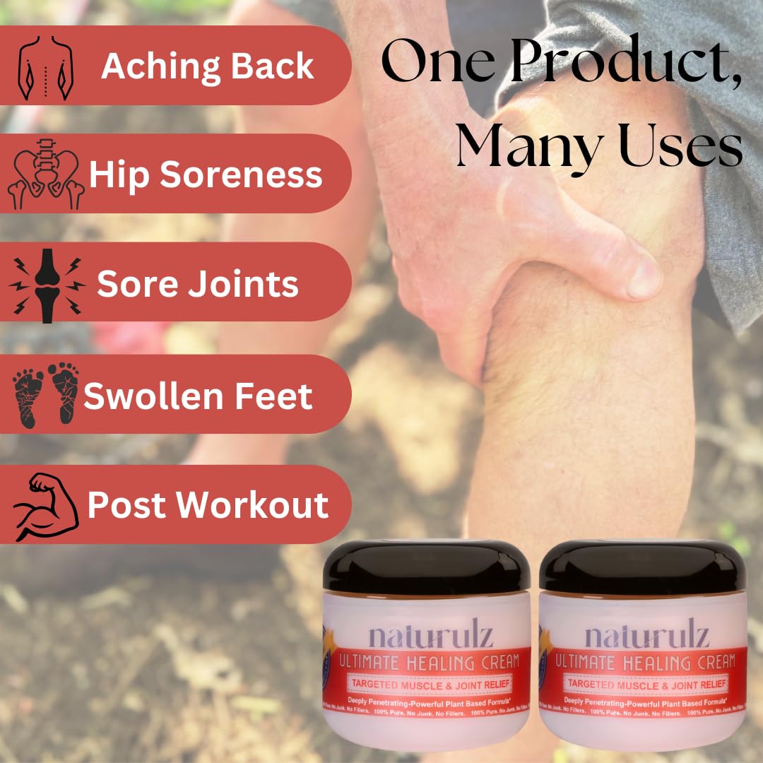 Naturulz Ultimate Healing Cream 4oz Bundle & Save – Plant-Based Topical for Daily Relief of Soreness, Stiffness & Discomfort in Back, Shoulder, Knee, Neck & Foot, Lightweight, Clean Ingredients - TrustMedUSA