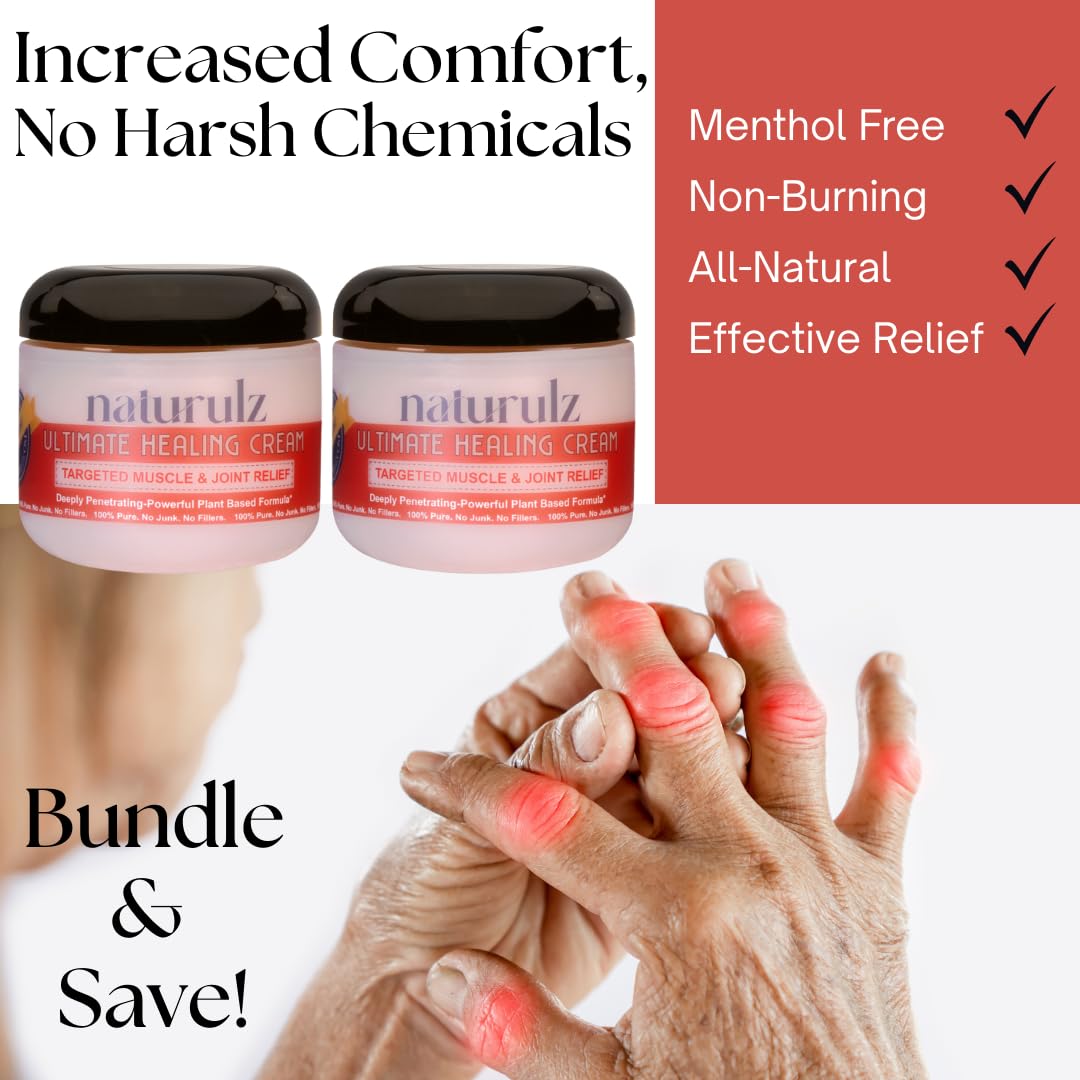 Naturulz Ultimate Healing Cream 4oz Bundle & Save – Plant-Based Topical for Daily Relief of Soreness, Stiffness & Discomfort in Back, Shoulder, Knee, Neck & Foot, Lightweight, Clean Ingredients - TrustMedUSA