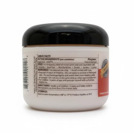 Naturulz Ultimate Healing (Medicated) Cream OTC 4 Ounce - Pain & Arthritis Topical for Sore Lower Back, Neck, Shoulders, and Muscles. All-Natural Formula with Medication Strength Capsaicin. - TrustMedUSA