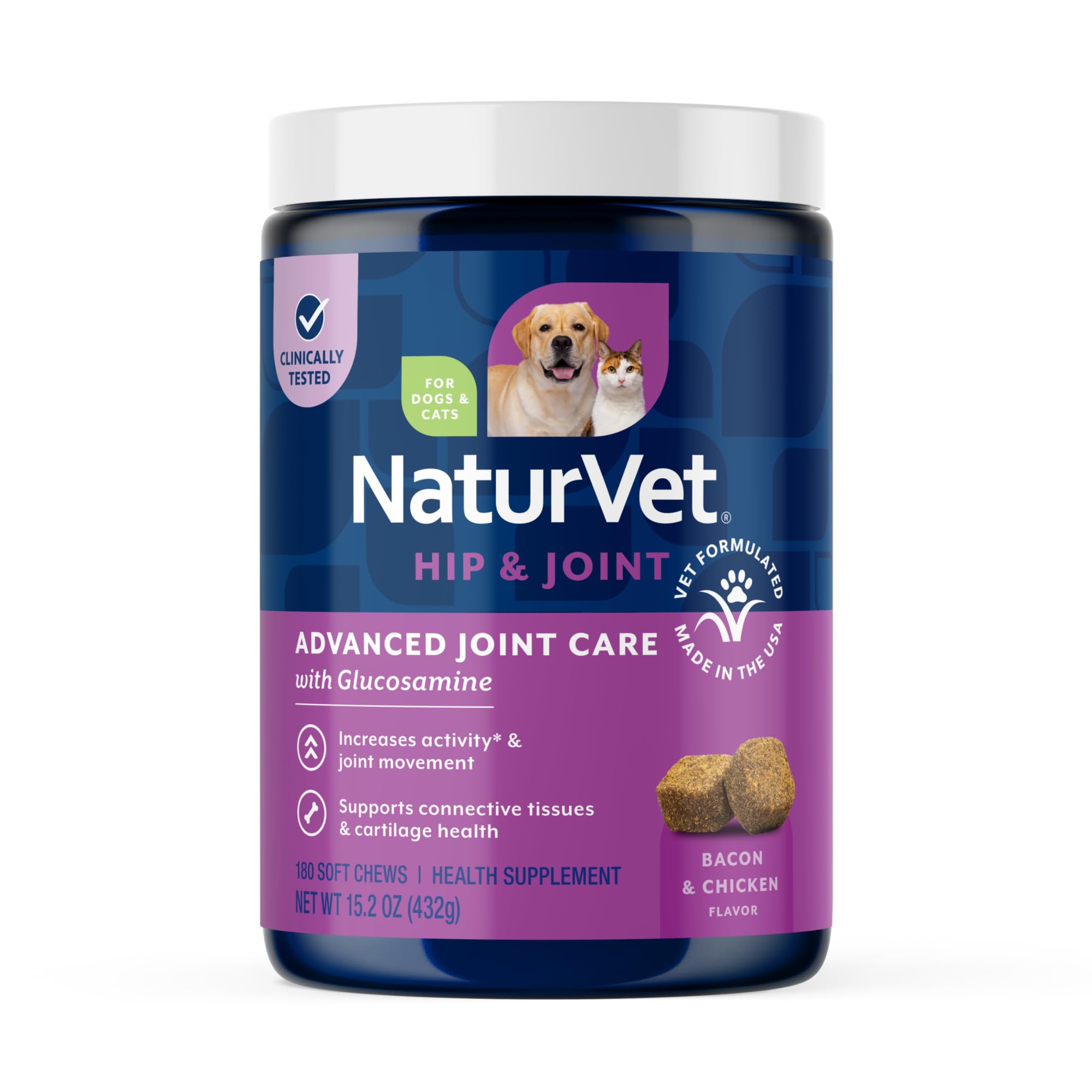 NaturVet ArthriSoothe-Gold Level 3 Advanced Joint Care for Dogs – Soft Chew Dog Supplement with Glucosamine, MSM, Chondroitin & Hyaluronic Acid – Wheat-Free Pet Supplements – 180 Ct. - TrustMedUSA