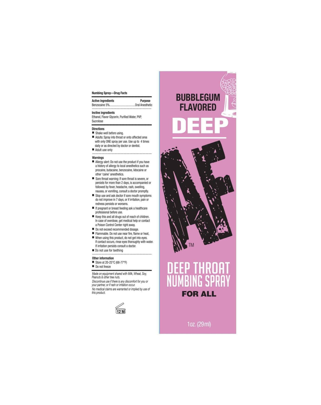 Naughty Kitty Kat Deep AF Deep Throat Spray (Bubblegum) - TrustMedUSA