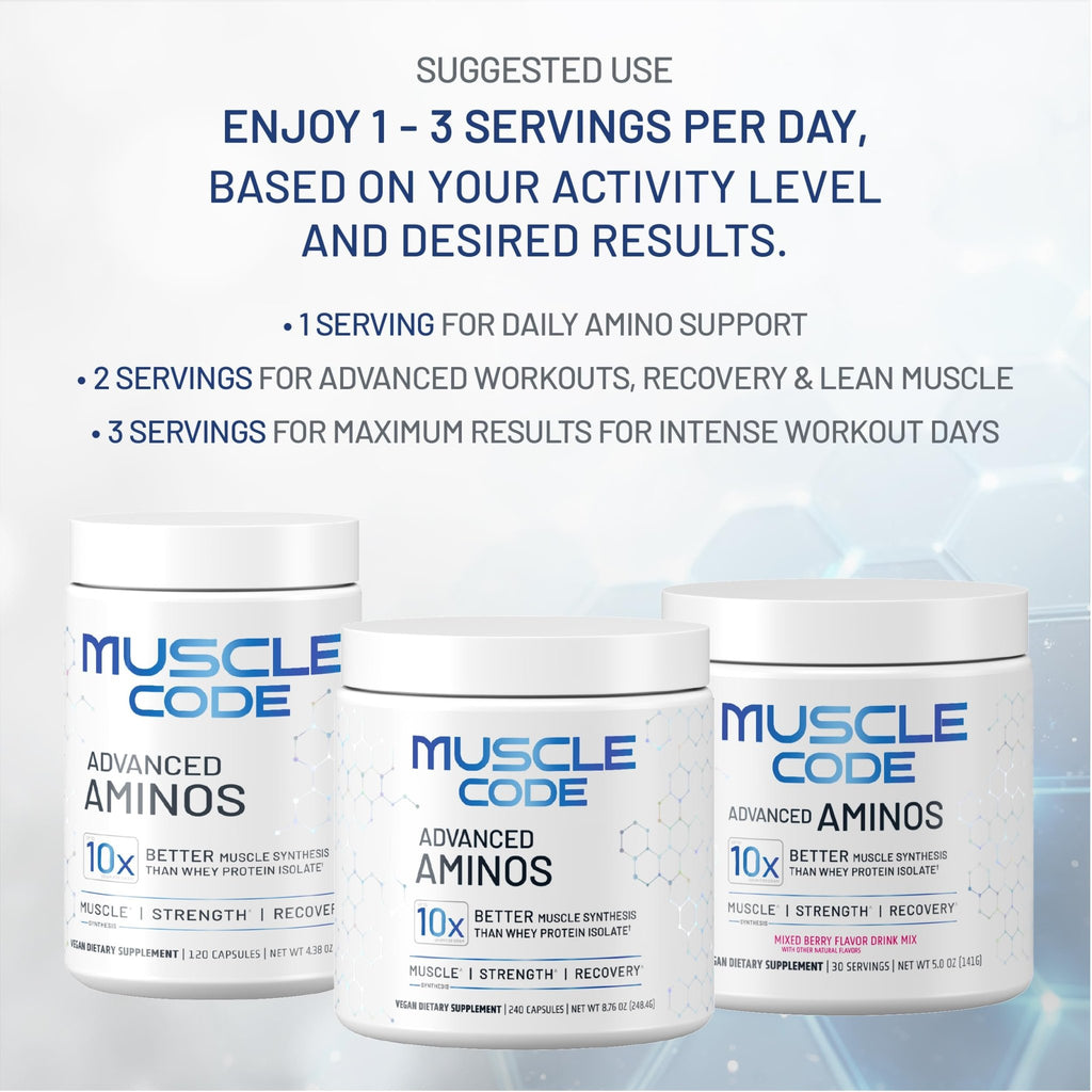 NAUTILUS Muscle Code Essential Amino Acid Capsules – Muscle Synthesis & Repair & Strength – Unflavored – 30 Servings – Clinically Studied - TrustMedUSA
