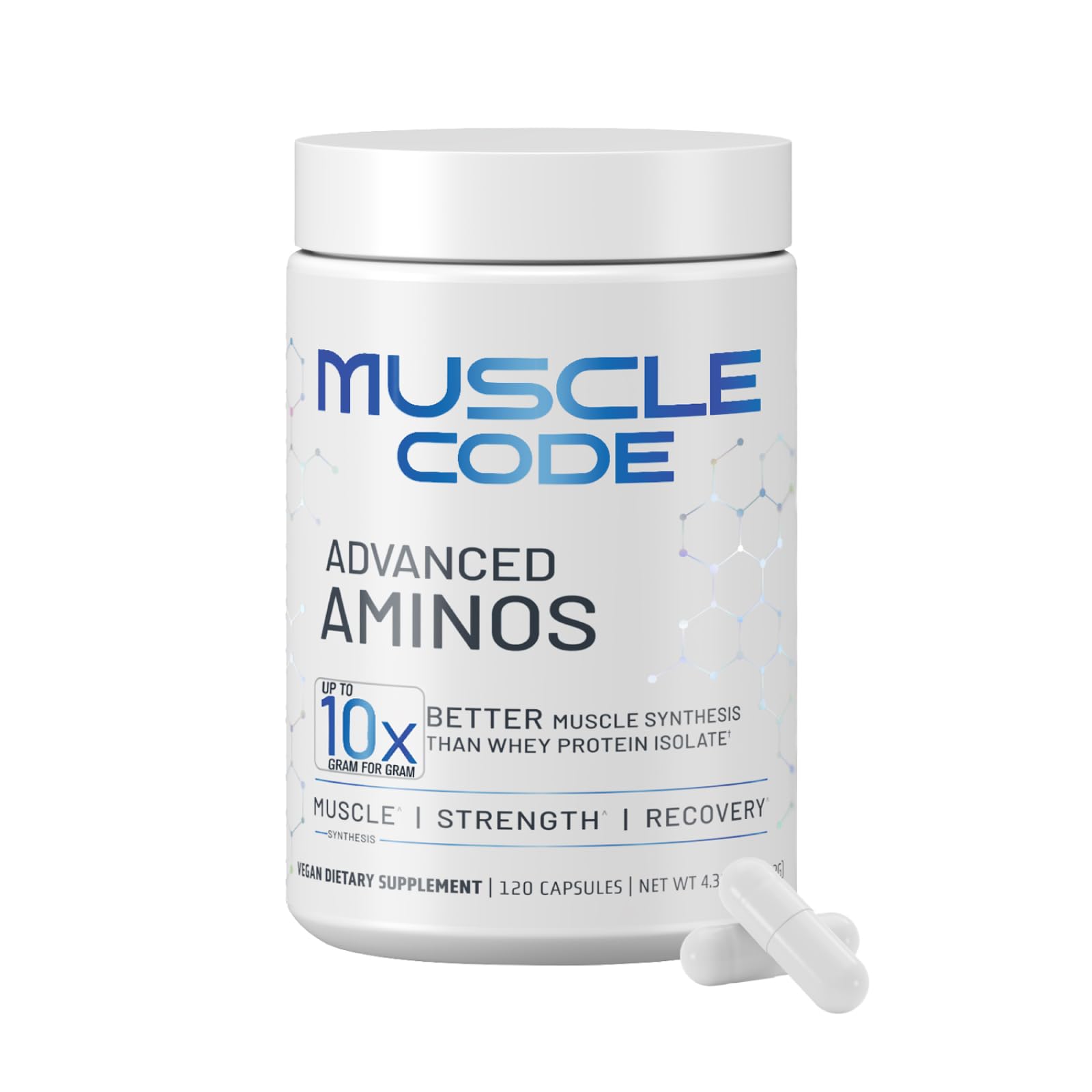 NAUTILUS Muscle Code Essential Amino Acid Capsules – Muscle Synthesis & Repair & Strength – Unflavored – 30 Servings – Clinically Studied - TrustMedUSA
