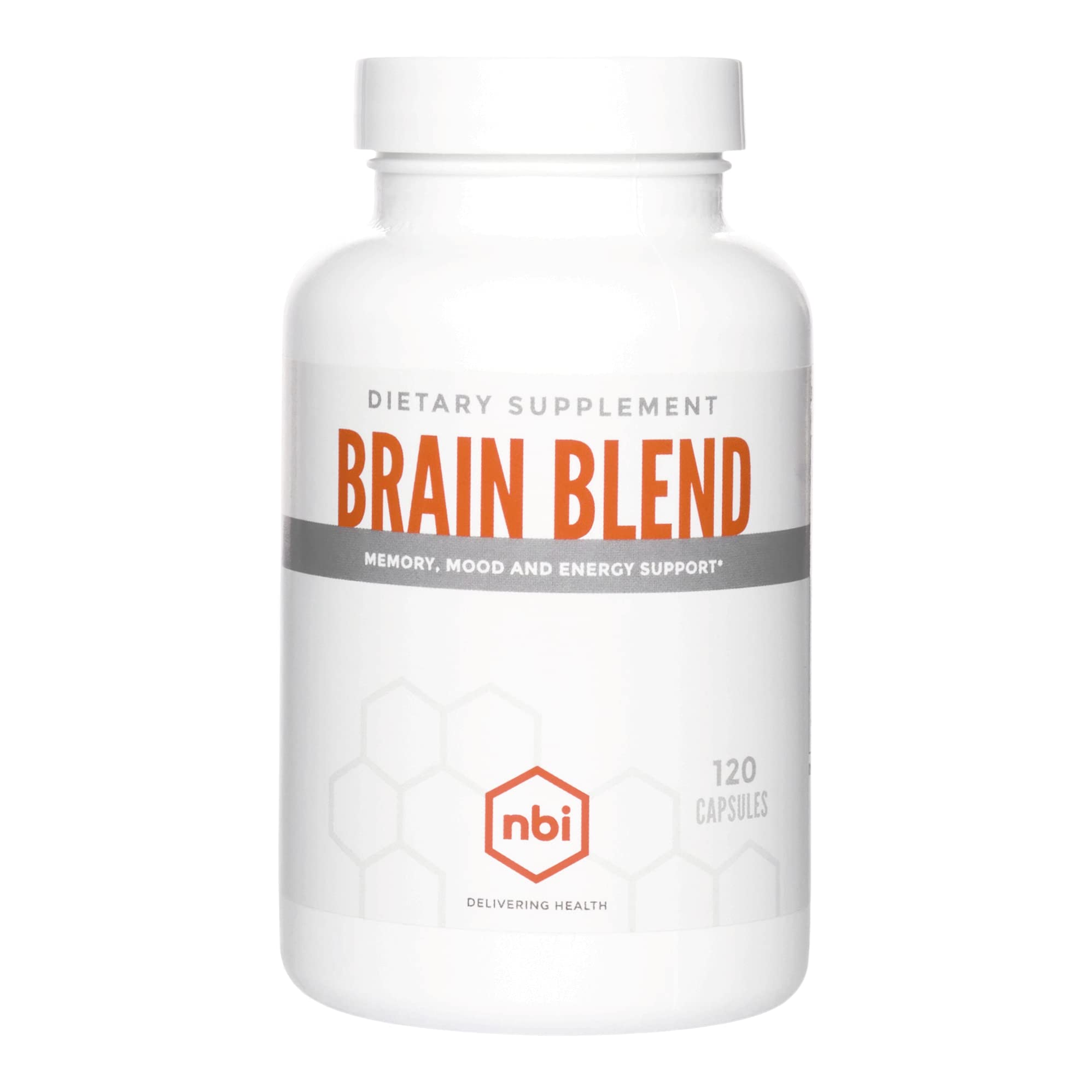 NBI Brain Blend for Memory, Focus, Concentration, Cognitive Function for Men & Women | Caffeine-Free with ALCAR, Alpha Lipoic Acid, Huperzine A, Turmeric | Nootropic | 120ct Capsules - TrustMedUSA