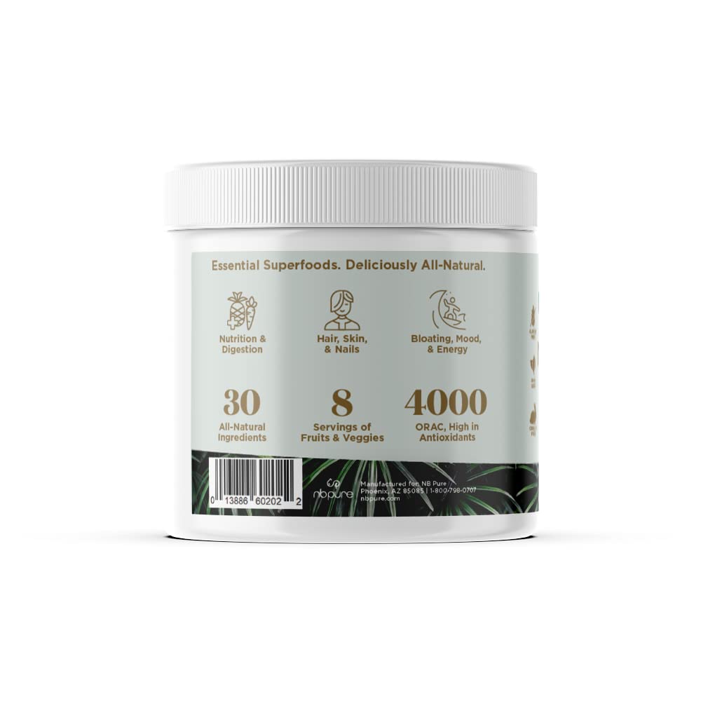 nbpure Earthy Andy Superfood Paradise, Mango Pineapple, 30 Servings - TrustMedUSA