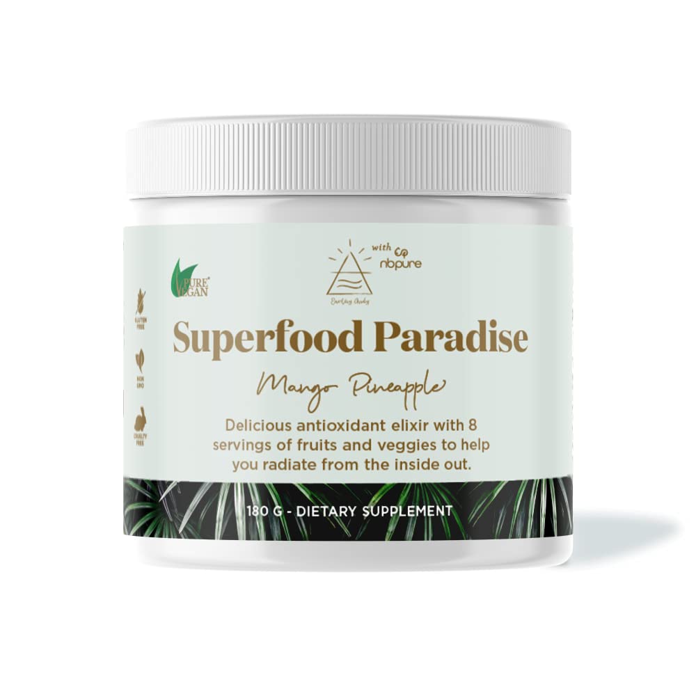 nbpure Earthy Andy Superfood Paradise, Mango Pineapple, 30 Servings - TrustMedUSA
