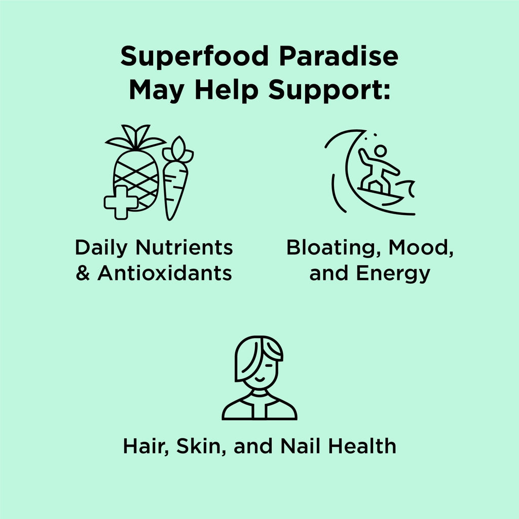 nbpure Earthy Andy Superfood Paradise, Mango Pineapple, 30 Servings - TrustMedUSA