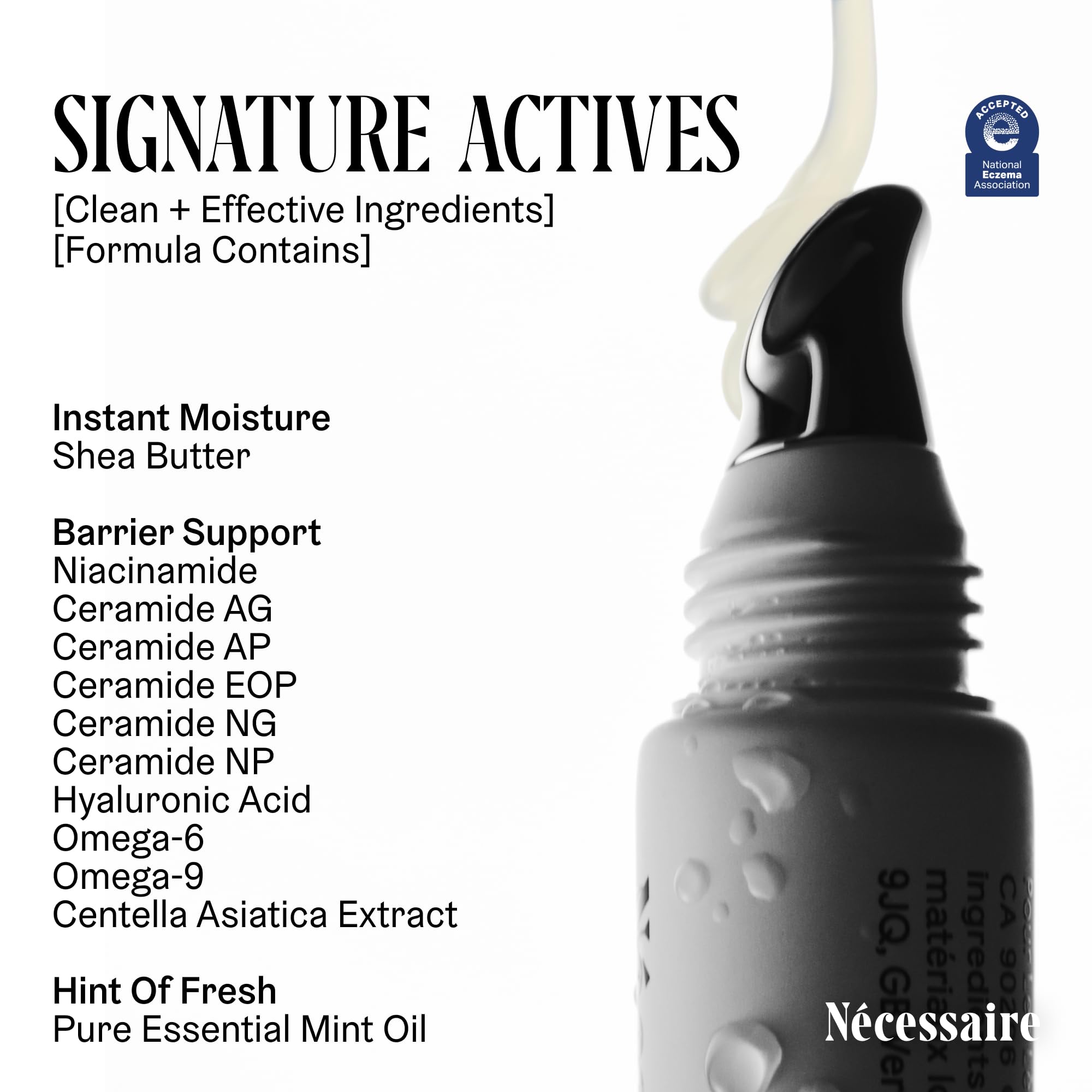 Nécessaire The Lip Balm | Hydrating Hyaluronic Acid Lip Balm for Women and Men, Mint Oil with Niacinamide + Essential Ceramides - TrustMedUSA