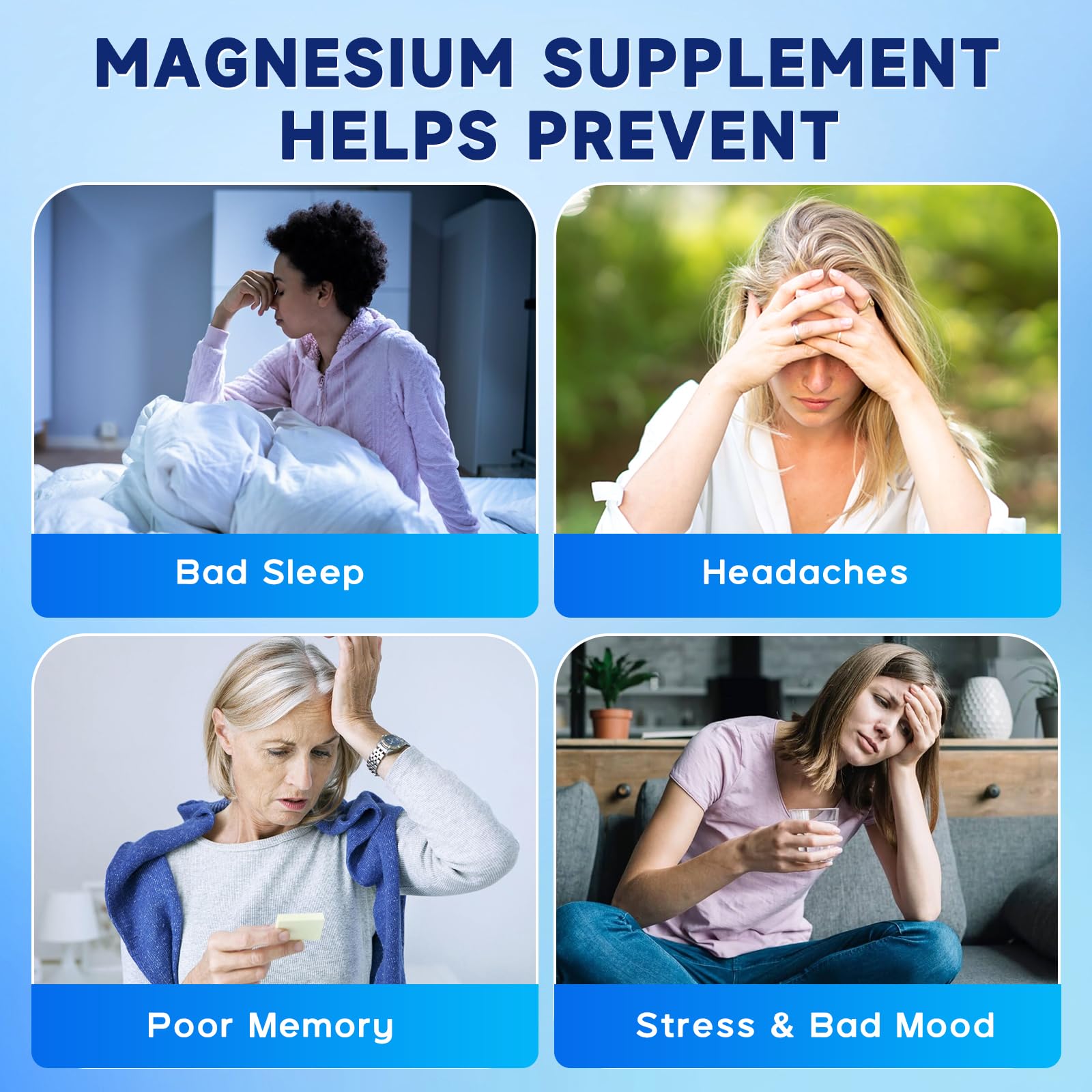 Nedtol Magnesium Glycinate Gummies 600mg, Sugar Free Magnesium Potassium Supplement for Adults with Magnesium L-Threonate, Vitamin D, B6,and CoQ10 for Sleep, Body Support and Relaxation,120 Count - TrustMedUSA