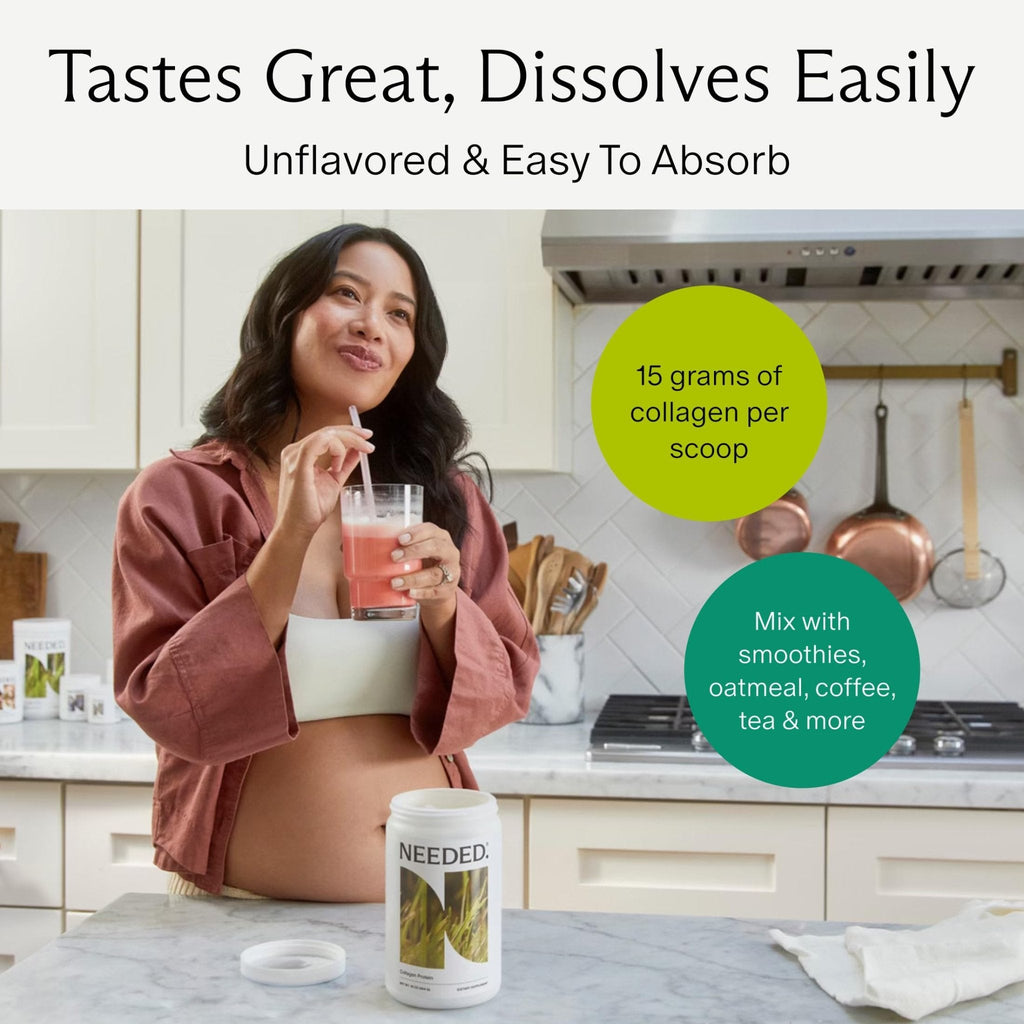 Needed. Hydrolyzed Collagen Protein Powder | Expert-Backed & Clean Sourced | Supports Skin, Hair, Joints | Grass-fed, Pasture-Raised, Hormone-Free | 1lb - Maple Wellness Supplements