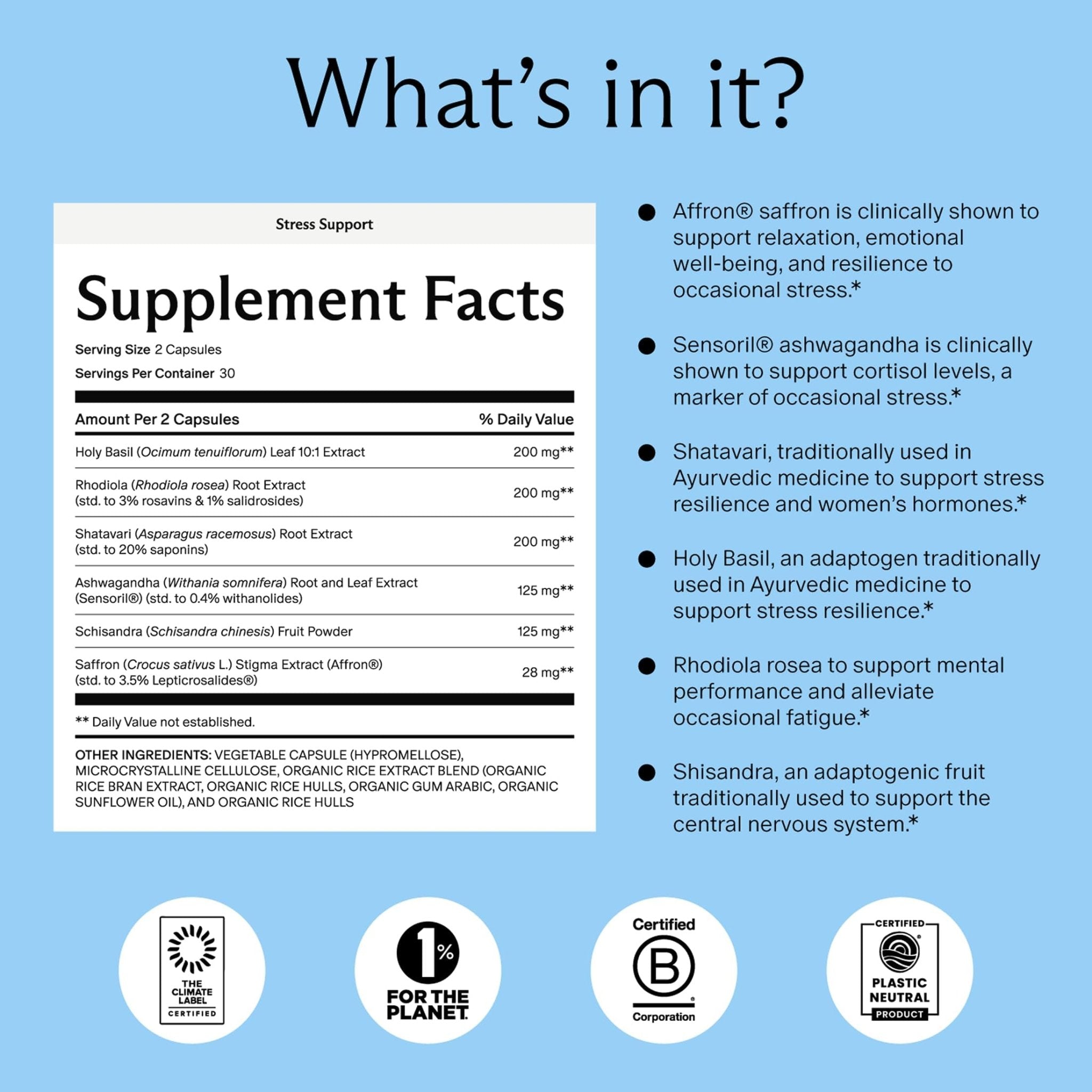 Needed. Stress Support - Herbal Blend Supporting Mood, Energy, and Hormone Balance for Women - Herbal Supplement of Shatavari, Ashwagandha, Rhodiola - Non-GMO - 30 Day Supply - 120 Capsules - TrustMedUSA