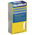 NeilMed Hemorrhoidal Suppositories, Shrinks Swollen Tissue, Relief from Burning, Itching and Discomfort of Hemorrhoids, 24 Count - TrustMedUSA