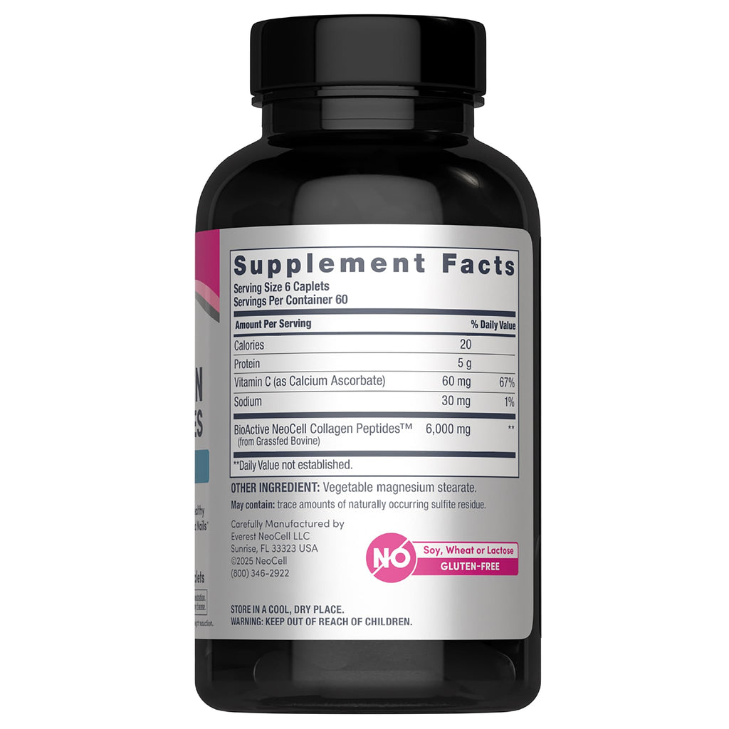 NeoCell Collagen Peptides Pills | 360 Caplets | with Vitamin C | Supplement for Women and Men - Maple Wellness Supplements