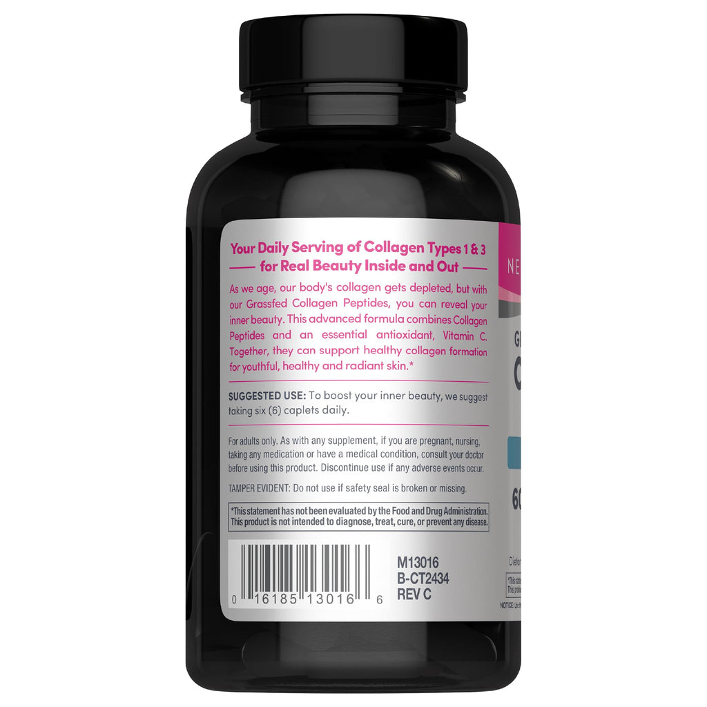 NeoCell Collagen Peptides Pills | 360 Caplets | with Vitamin C | Supplement for Women and Men - Maple Wellness Supplements