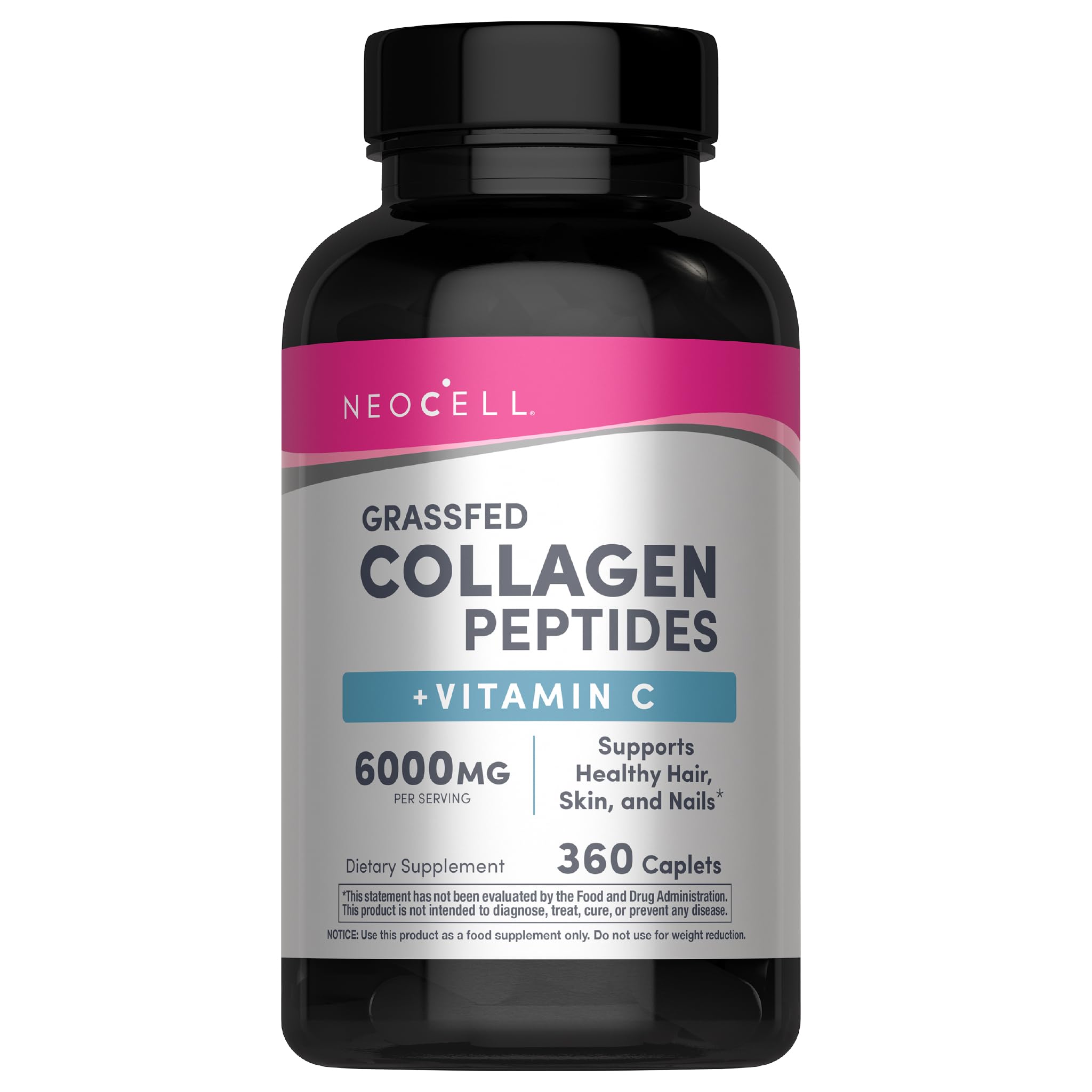 NeoCell Collagen Peptides Pills | 360 Caplets | with Vitamin C | Supplement for Women and Men - Maple Wellness Supplements