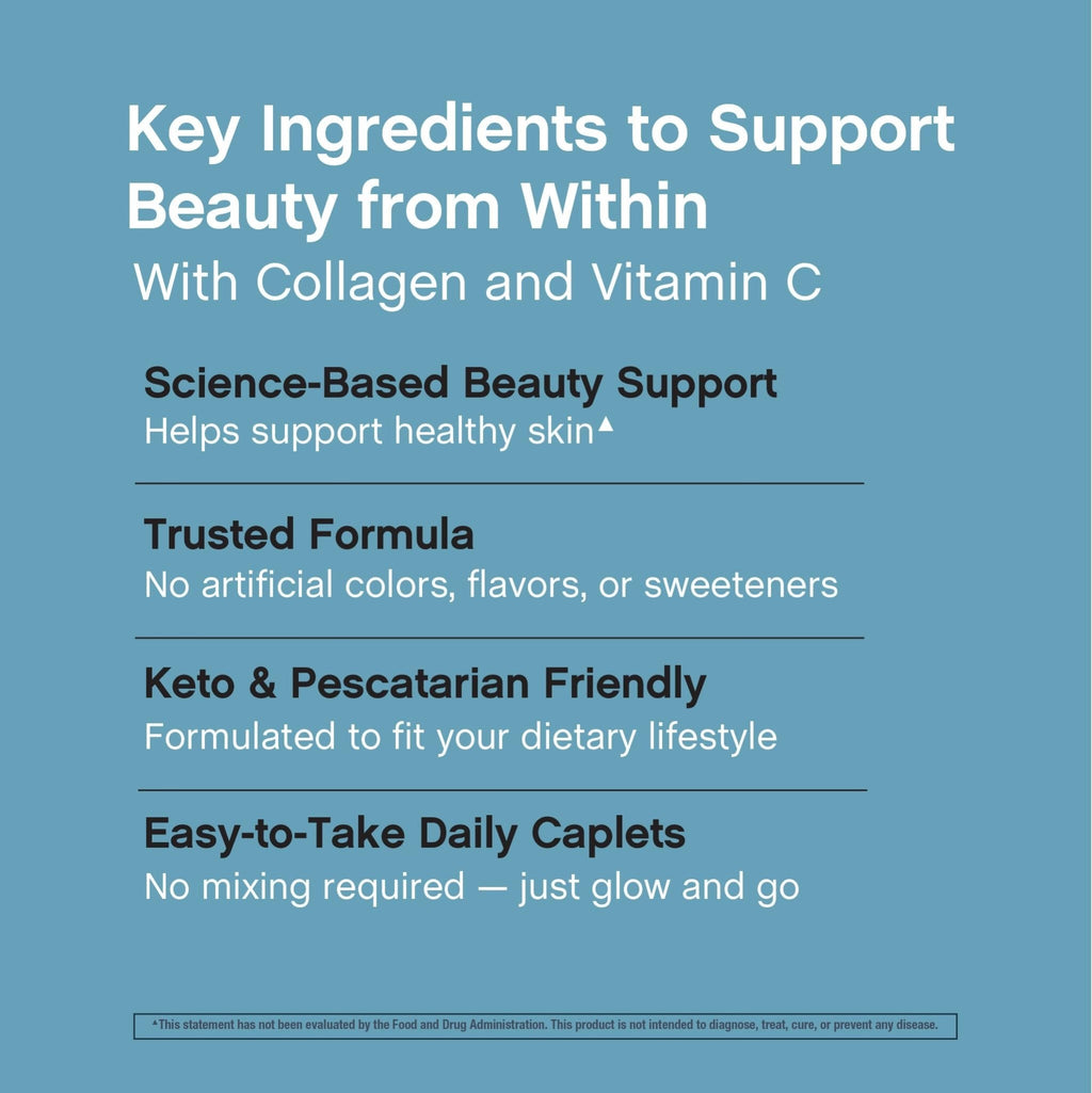 NeoCell Collagen Peptides Pills | 400 Caplets | Grass Fed | with Vitamin C | Superior Absorption Formula | for Women and Men - Maple Wellness Supplements