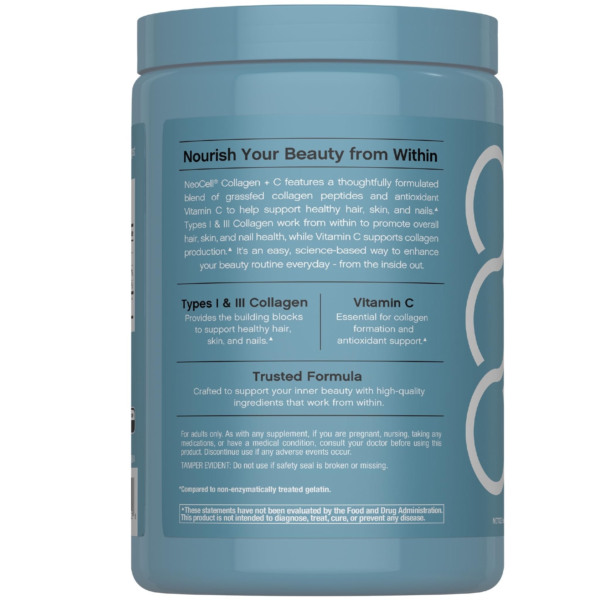 NeoCell Collagen Peptides Pills | 400 Caplets | Grass Fed | with Vitamin C | Superior Absorption Formula | for Women and Men - Maple Wellness Supplements
