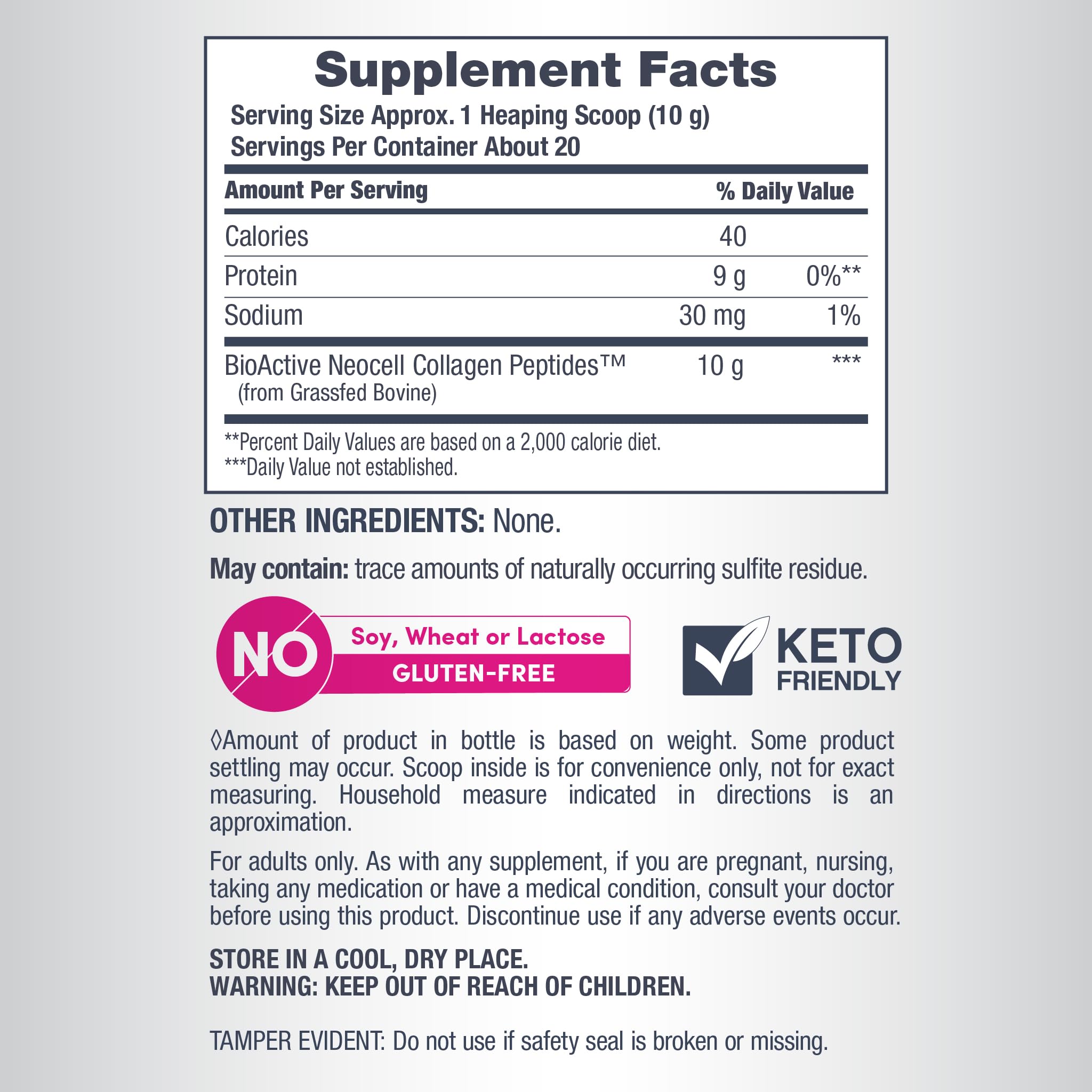 NeoCell Grassfed Collagen Peptides Powder | 7 oz | Unflavored | for Women and Men | Hair, Skin, & Nails - Maple Wellness Supplements