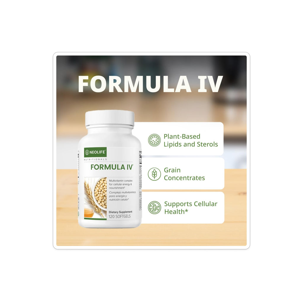 NeoLife - Formula IV Softgel - Vitamins A, C, D, E, B Complex, Multivitamins & Multi-Minerals, Multivitamin for Women & Men, TRE-EN-EN Grain Blend Supplements, Phyto Enzyme Blend - 120 Softgels - TrustMedUSA