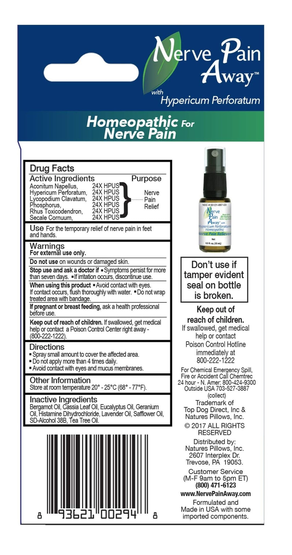 Nerve Pain Away – Homeopathic Topical Spray for Temporary Nerve Pain Relief in Hands and Feet - TrustMedUSA