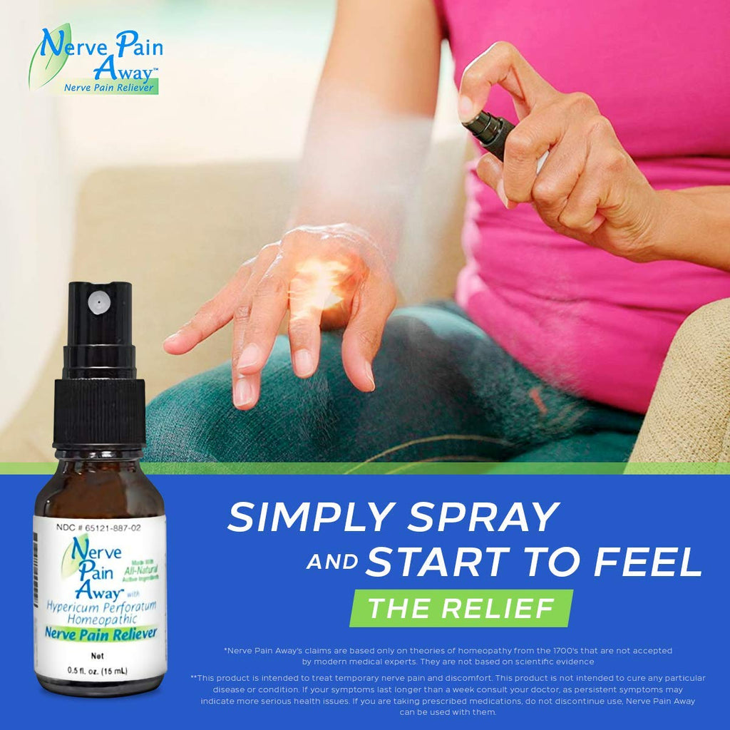 Nerve Pain Away – Homeopathic Topical Spray for Temporary Nerve Pain Relief in Hands and Feet - TrustMedUSA