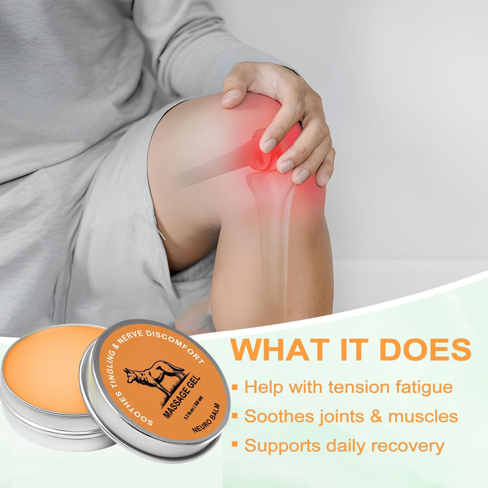 Nerve Relief Balm | Magnesium Neuro Balm for Neuropathy, Natural Joint Care Soothing Massage Cream, Arnica Oil, Camphor Blue, Chamomile Extract 50ml (2) - TrustMedUSA