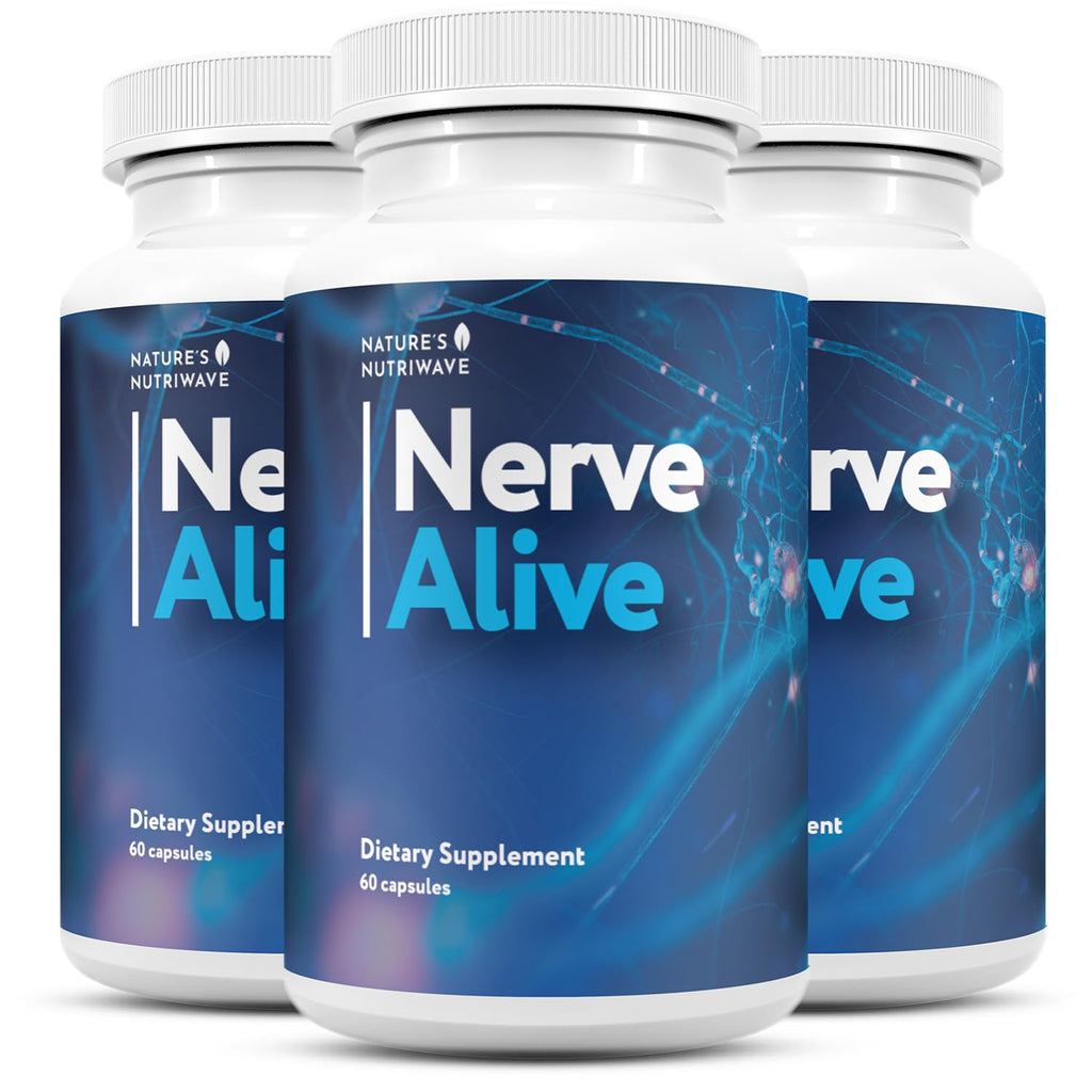 NerveAlive – Natural Daily Wellness Supplement w/ Passionflower, Marshmallow Root & Prickly Pear Extract – 100% Natural Ingredients, Non-GMO, GMP Certified, Made in USA – 60 Capsules, 3 Month Supply - TrustMedUSA