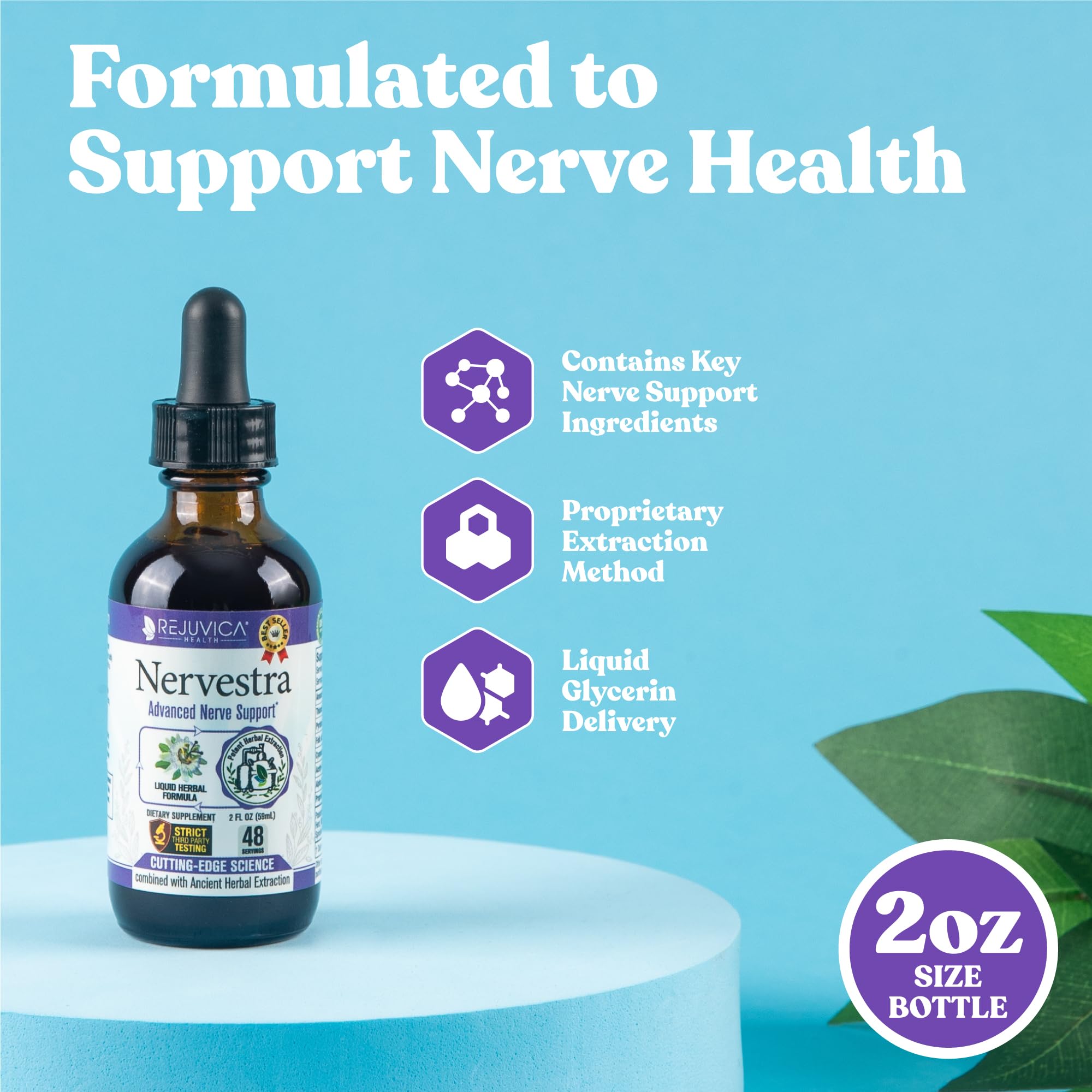 Nervestra - Nerve Health, with Alpha Lipoic Acid, to Bolster Nerve Health and Support Healthy Nerve Function - Alpha Lipoic Acid, Vitamin B6, White Willow Bark Turmeric Passionflower & More! - TrustMedUSA