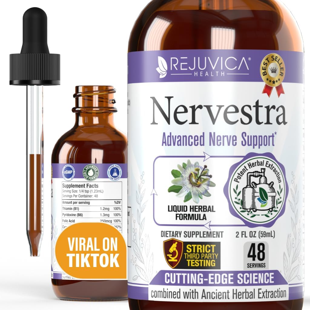 Nervestra - Nerve Health, with Alpha Lipoic Acid, to Bolster Nerve Health and Support Healthy Nerve Function - Alpha Lipoic Acid, Vitamin B6, White Willow Bark Turmeric Passionflower & More! - TrustMedUSA